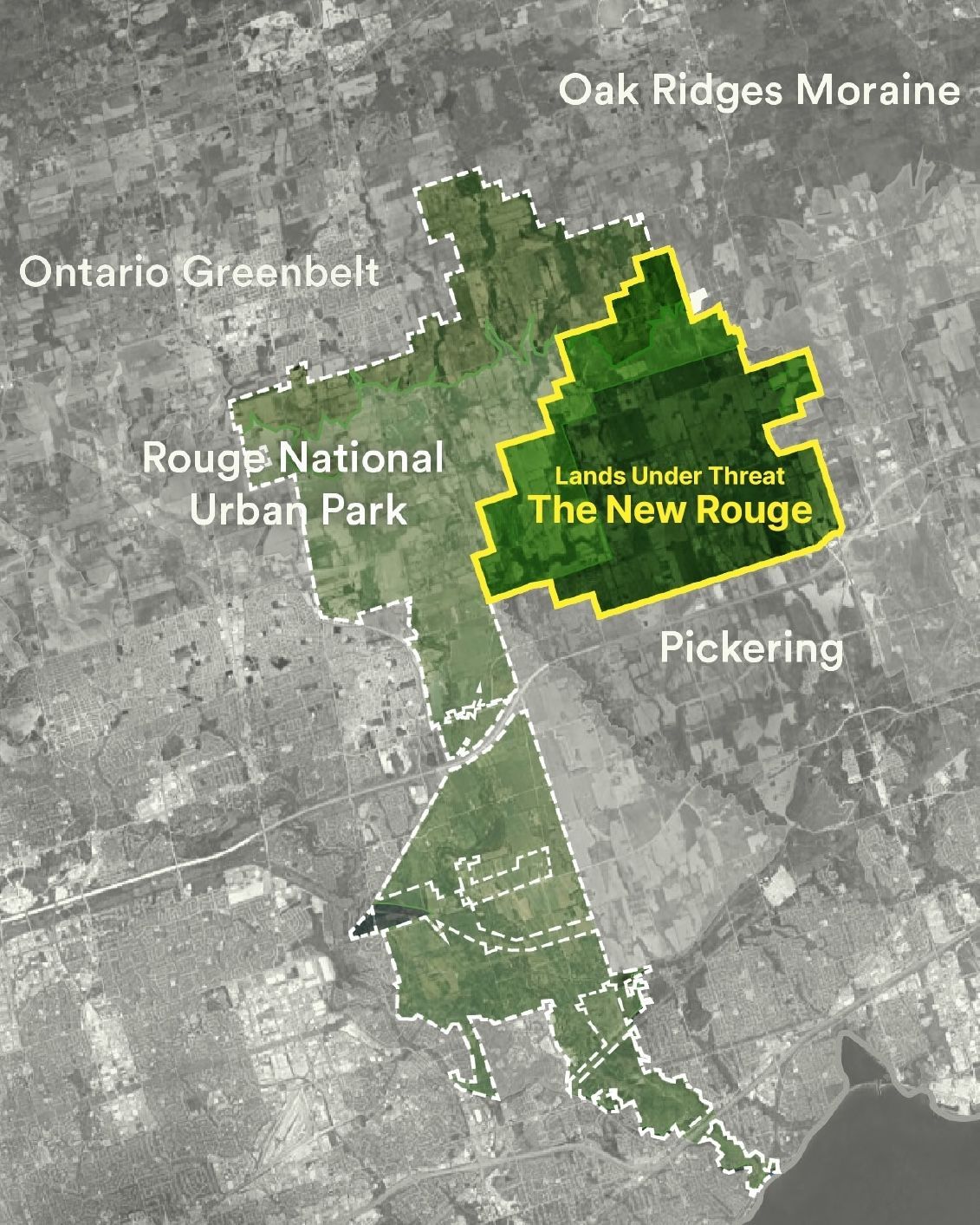 Map showing the New Rouge campaign area